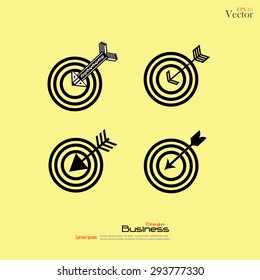 Target with arrow,target icon.goal with arrow.vector illustration.