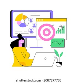 Target Audience Abstract Concept Vector Illustration. Market Segmentation, Online Digital Markeing, Media Content Campaign, User Engagement And Interaction, Promotion Channels Abstract Metaphor.