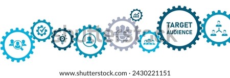 Target Audience banner website icon vector illustration concept with an icons of customer segmentation marketing strategy management human relationship business resource targeting on white background