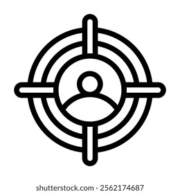 Target Audience Business Icon Line Logo
