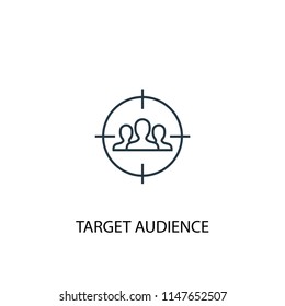 Target Audience concept line icon. Simple element illustration. Target Audience concept outline symbol design from Digital marketing set. Can be used for web and mobile UI/UX