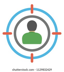 
Target audience concept vector icon 
