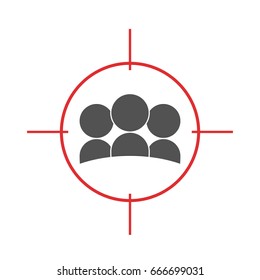 target audience concept. Vector illustration isolated on white background