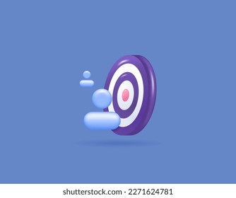 Target audience or customers. marketing. symbol or icon of person and dartboard. 3d and realistic concept design. vector elements