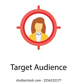 Target audience flat icon is up for premium use 