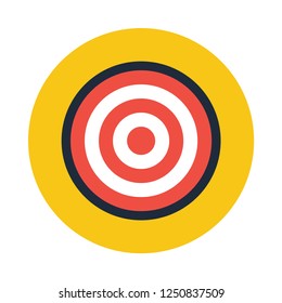 Target audience flat icon. You can be used Target audience icon for several purposes like: websites, UI, UX, print templates, promotional materials, info-graphics, web and mobile phone apps.