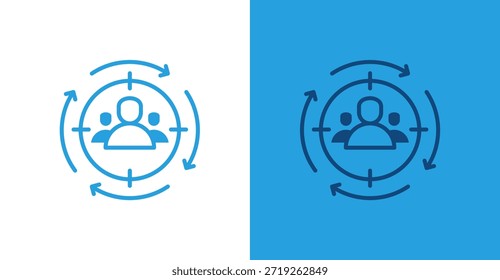 Público-alvo Plano, com fundo claro e escuro