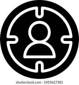 target audience glyph icon illustration vector