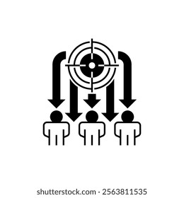 Target Audience Glyph Icon. linear style sign for mobile concept and web design. Outline vector icon.