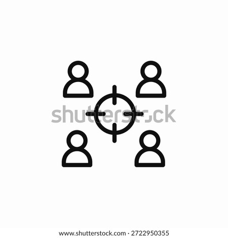 target audience group icon sign vector