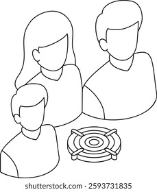 target audience growth outline isometric Concept, Brand Potential Opportunity vector icon design, business corporation symbol, Joint partnerships Sign, Sales and Marketing management illustration
