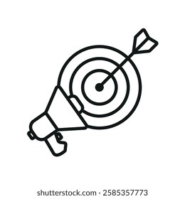 target audience icon collection .design style with background