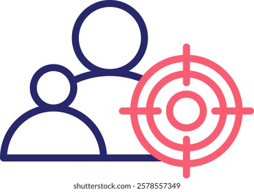 Target Audience Icon Color Vector Illustration