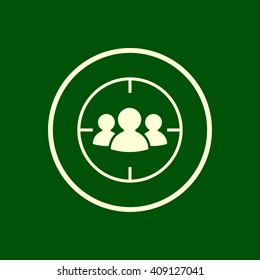 target audience icon. crowd people vector eps10 icon
