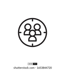 target audience icon, design inspiration vector template for interface and any purpose