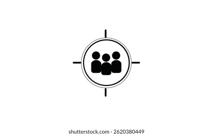 Target audience icon design vector illustration for use.