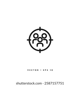 Target Audience Icon. Editable Stroke