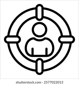 Target Audience Icon Element For Design