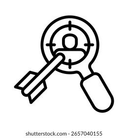 Elemento de icono de audiencia objetivo para diseño