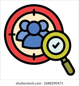 Target Audience Icon Element For Design