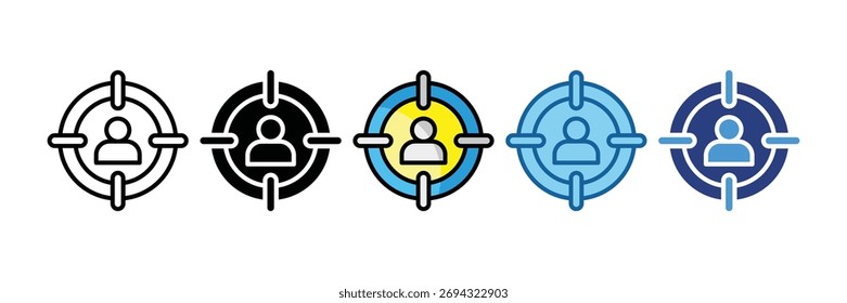 Icon-Element der Zielgruppe für Design
