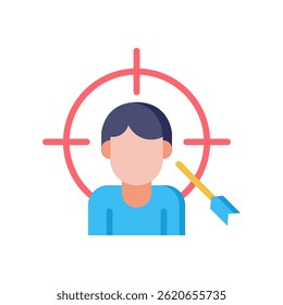 Target Audience Icon Flat Vector Illustration
