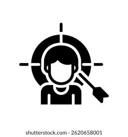 Target Audience Icon Glyph Vector Illustration
