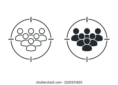 Target audience icon. Illustration	vector