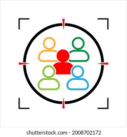 Target Audience Icon, Intended Audience Vector Art Illustration