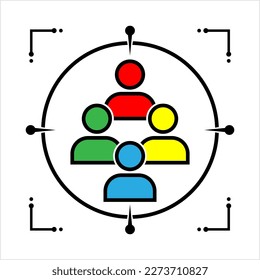 Target Audience Icon, Intended Audience Vector Art Illustration