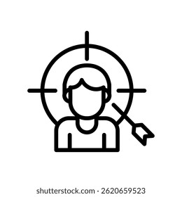 Target Audience Icon Line Vector Illustration