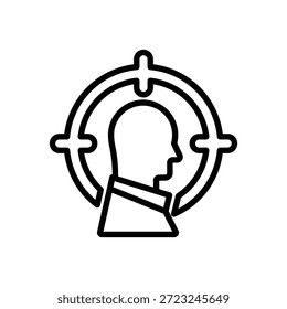 Icono de audiencia objetivo, Vector de líneas