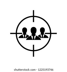 Target audience icon, logo on white background