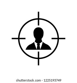 Target audience icon, logo on white background