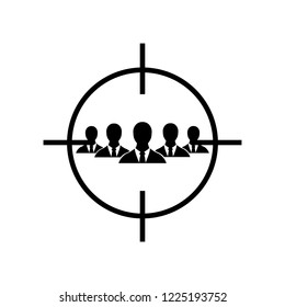 Target audience icon, logo on white background