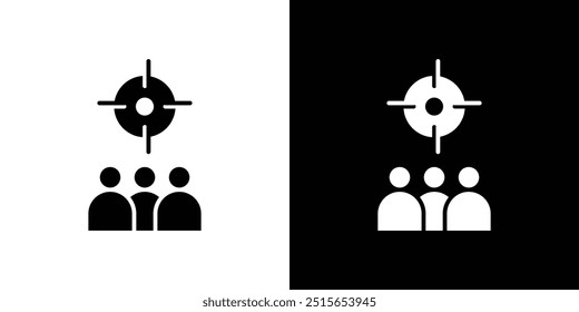 Target audience icon logo set vector
