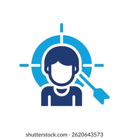 Target Audience Icon Mixed Vector Illustration
