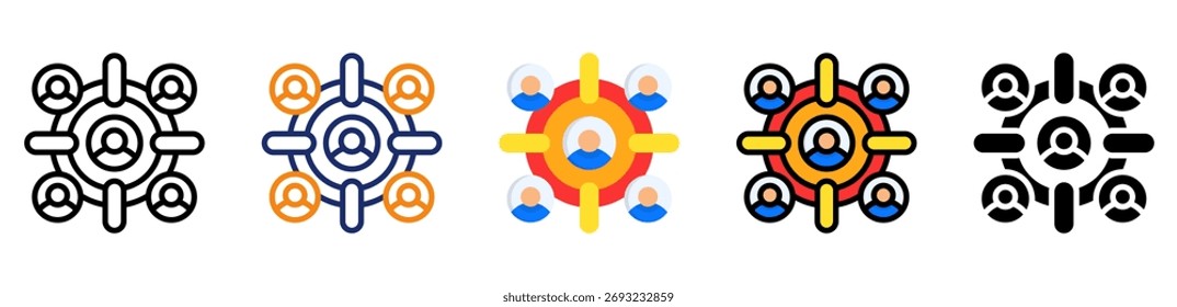 Ícone de público-alvo Ilustração de vetor de vários estilos