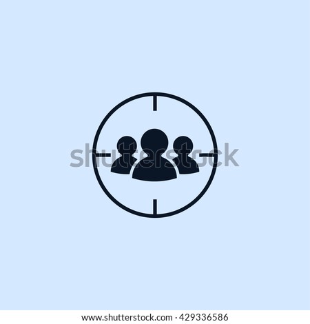 target audience icon. target audience sign