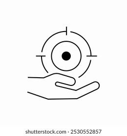 Vector de signo de icono de público objetivo