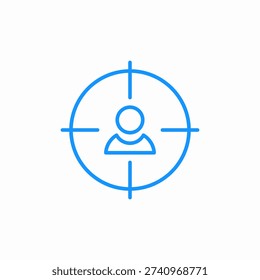 target audience icon sign vector