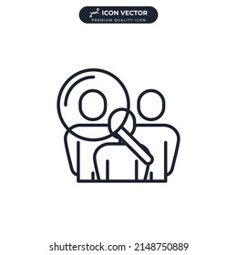 target audience icon symbol template for graphic and web design collection logo vector illustration