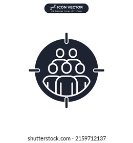 target audience icon symbol template for graphic and web design collection logo vector illustration