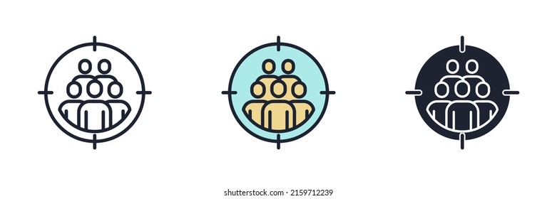 target audience icon symbol template for graphic and web design collection logo vector illustration