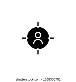 Target audience icon. Targeting modern vector icon. Hiring icon. Human resources concept, target market and audience symbol, focus group, public relations sign. Vector illustration