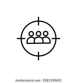 Target audience icon Thin line art isolated