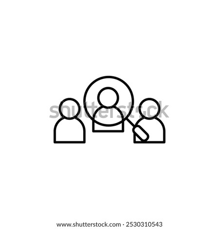 Target audience icon Thin line art isolated