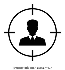 Zielpublikumssymbol.  Benutzersymbol. Symbol für Zielgruppen