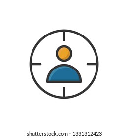 target audience icon vector design filled outline style