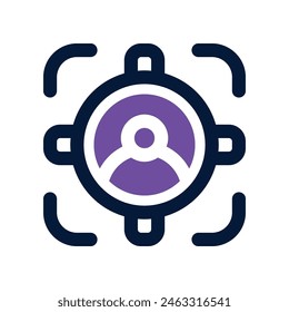 target audience icon. vector dual tone icon for your website, mobile, presentation, and logo design.
